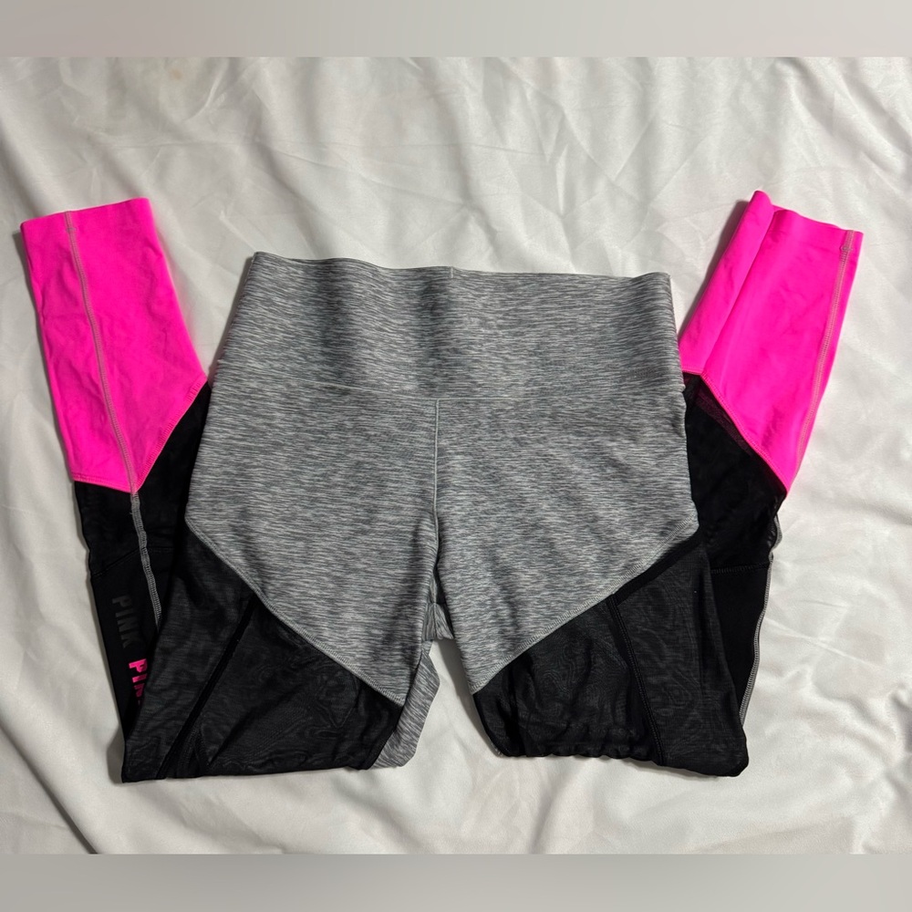 PINK Victoria's Secret Light Gray Bonded Fabric leggings